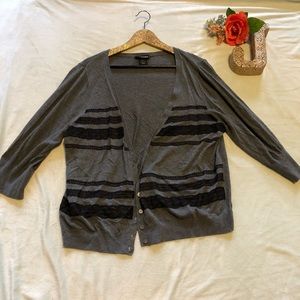 Gray and Black Lane Bryant Cardigan 18/20 (2X)